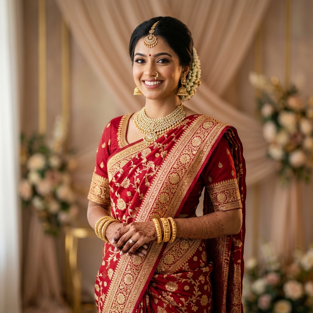 Happy Indian bride in Delhi registered officially through Kaagzaat legal services